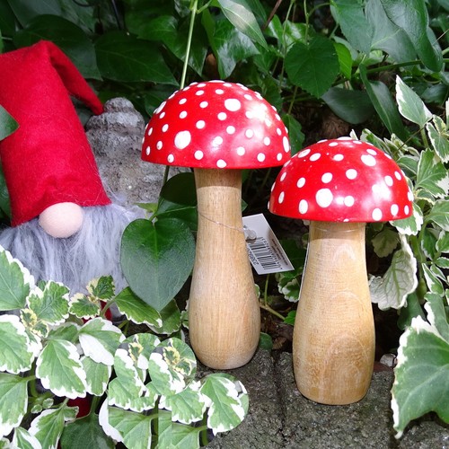 Deko pilz fliegenpilz rot holz - deko-pilz"fliegenpilz"rot,