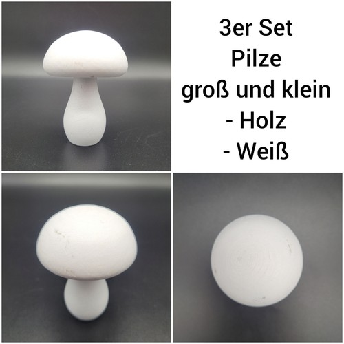 3er set pilz pilze - set, holz