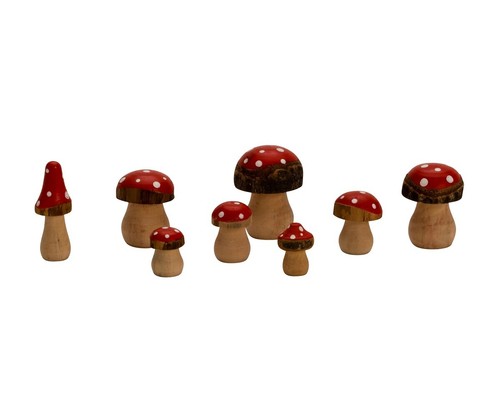 Stück holzpilz figur - 16,
